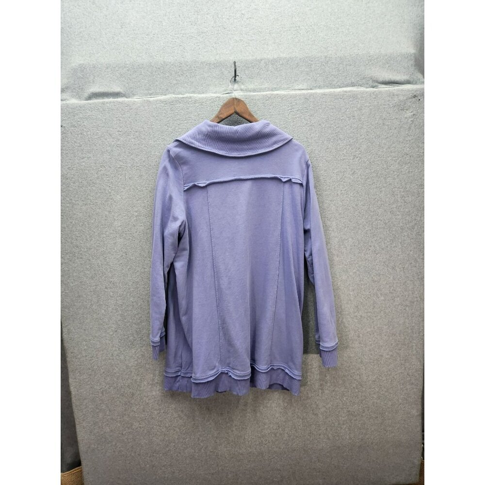 Soft Surroundings Womens Lavender Pullover Sweater 1X Cotton/Polyester Blend - Picture 5 of 5